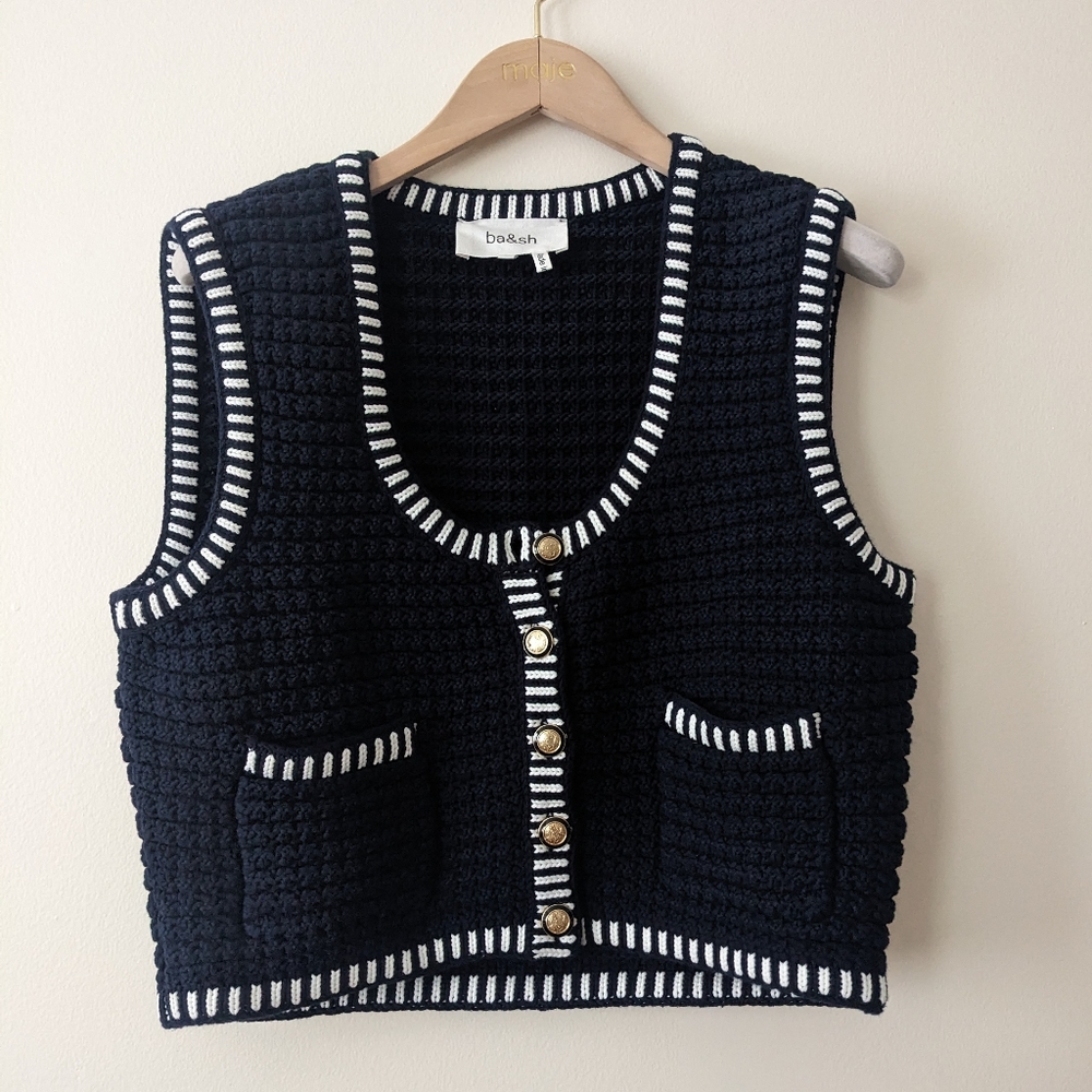 ba&Sh Gustave Sweater Vest/Cardigan NWOT - Picture 3 of 6